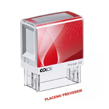 COLOP ® Razítko COLOP Printer 20 / PLACENO PŘEVODEM - červený polštářek