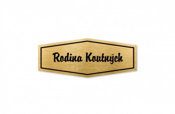 Kokardy.cz ® Dveřní štítek S14 zlato
