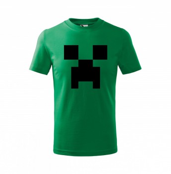 Kokardy.cz ® Tričko Minecraft dětské zelená s černým potiskem - 146 cm/10 let