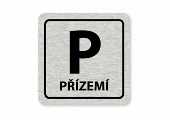 Kokardy.cz ® Piktogram Přízemí stříbro