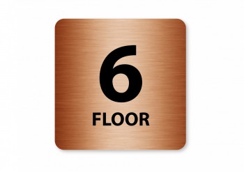 Kokardy.cz ® Piktogram 6.floor bronz