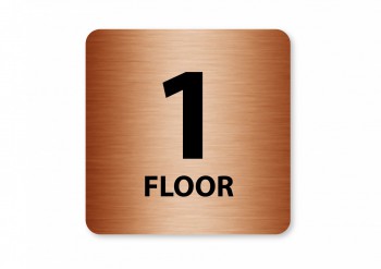 Kokardy.cz ® Piktogram 1.floor bronz