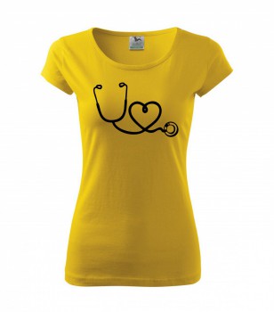 Poháry.com ® Tričko pro zdravotní sestřičku D14 žluté - L dámské