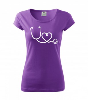 Poháry.com ® Tričko pro zdravotní sestřičku D14 fialové - XL dámské