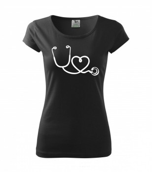 Poháry.com ® Tričko pro zdravotní sestřičku D14 černé - L dámské