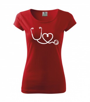 Poháry.com ® Tričko pro zdravotní sestřičku D14 červené - M dámské