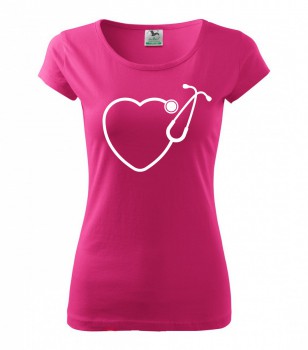 Poháry.com ® Tričko pro zdravotní sestřičku D13 růžové - L dámské