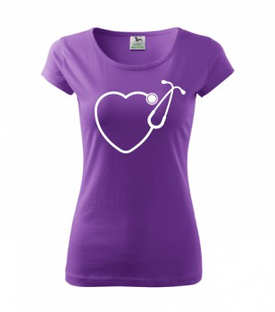 Poháry.com ® Tričko pro zdravotní sestřičku D13 fialové - M dámské
