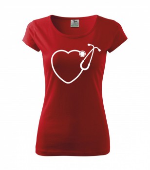 Poháry.com ® Tričko pro zdravotní sestřičku D13 červené - XXL dámské