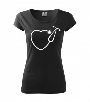 Poháry.com ® Tričko pro zdravotní sestřičku D13 černé - L dámské