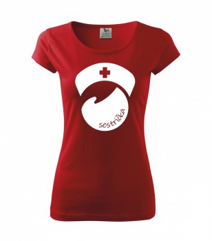 Poháry.com ® Tričko pro zdravotní sestřičku D8 červené - XXL dámské