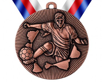 Kokardy.cz ® Medaile MD51 fotbal bronz s trikolórou