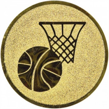 Kokardy.cz ® Emblém basketbal zlato 25 mm