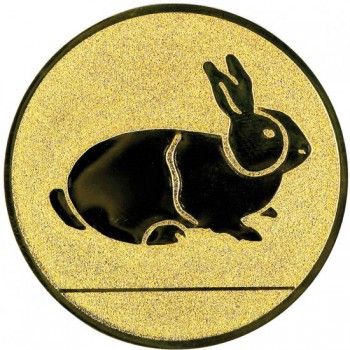 Kokardy.cz ® Emblém králík zlato 25 mm