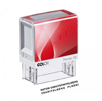 COLOP ® Razítko COLOP Printer 20/Datum zdanitelného plnění - červený polštářek
