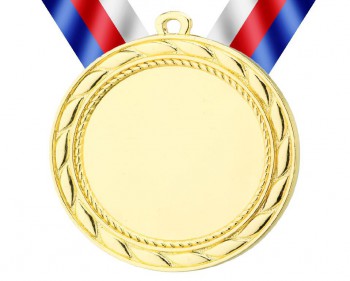 Kokardy.cz ® Medaile MD90 zlato s trikolórou