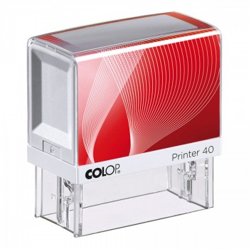 COLOP ® Razítko Colop Printer 40 červeno/bílé se štočkem - fialový polštářek