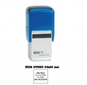 COLOP ® Colop Printer Q 24/modrá se štočkem - bezbarvý polštářek / nenapuštěný barvou /