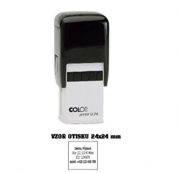 COLOP ® Razítko na geocaching COLOP Printer Q24/černá - modrý polštářek