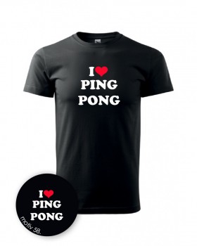 Kokardy.cz ® Tričko ping pong 058 černé - S dámské