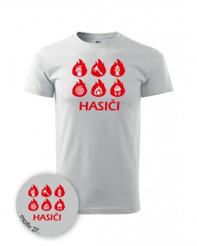 Kokardy.cz ® Hasičské tričko 027 bílé - XL dámské