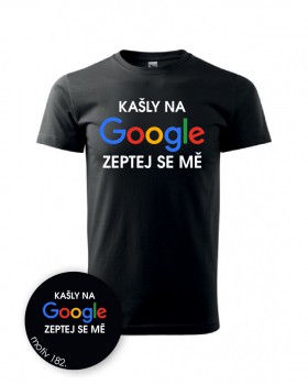 Kokardy.cz ® Tričko kašlu na Gogle 182 černé - S pánské
