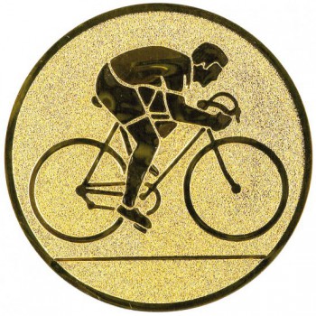 Kokardy.cz ® Emblém cyklistika zlato 25 mm
